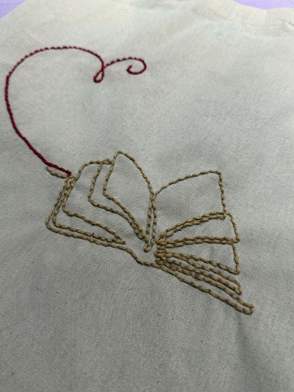 Handgestickte Buch Tote Bag