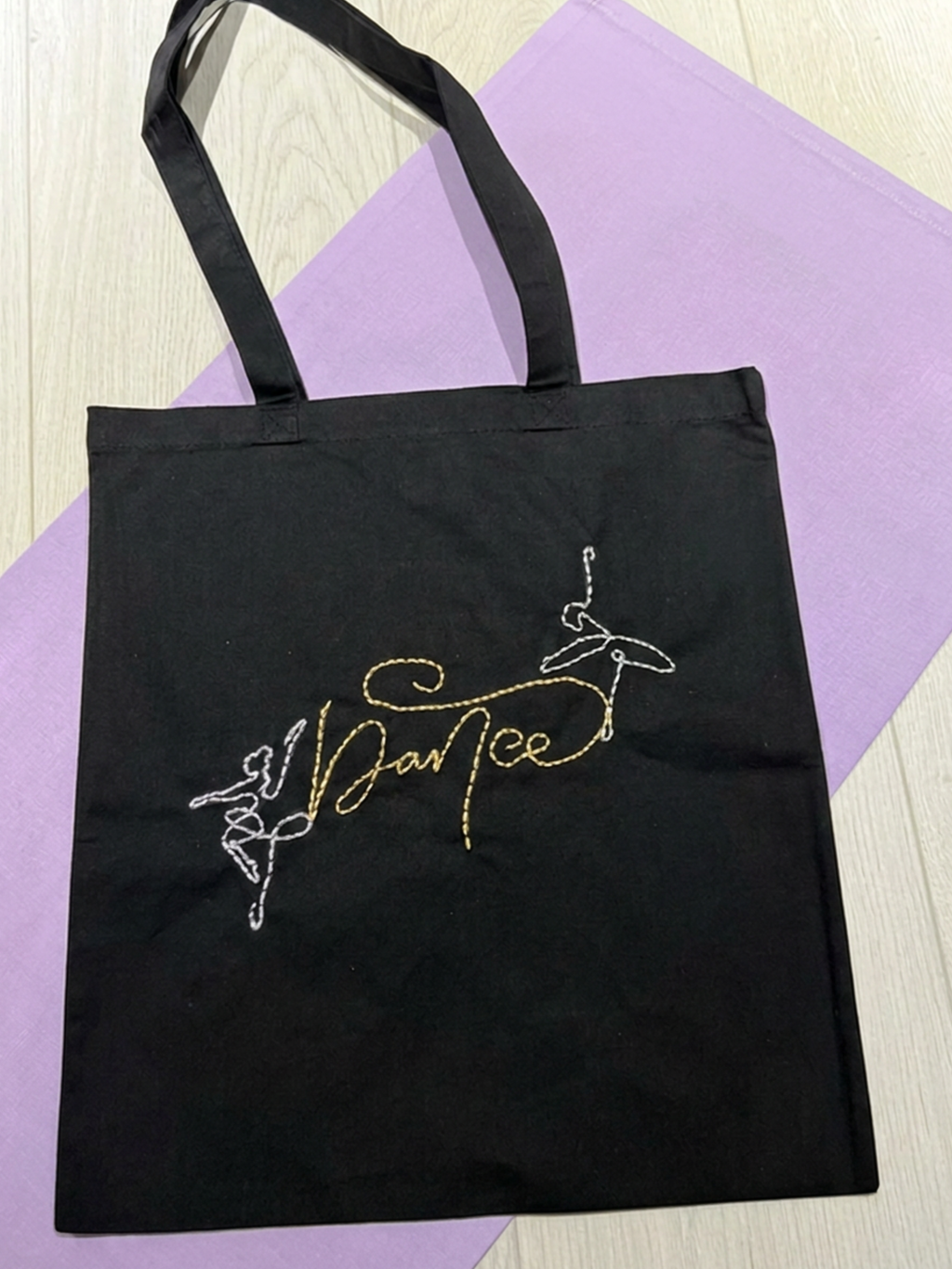 Handgestickte Dance Tote Bag