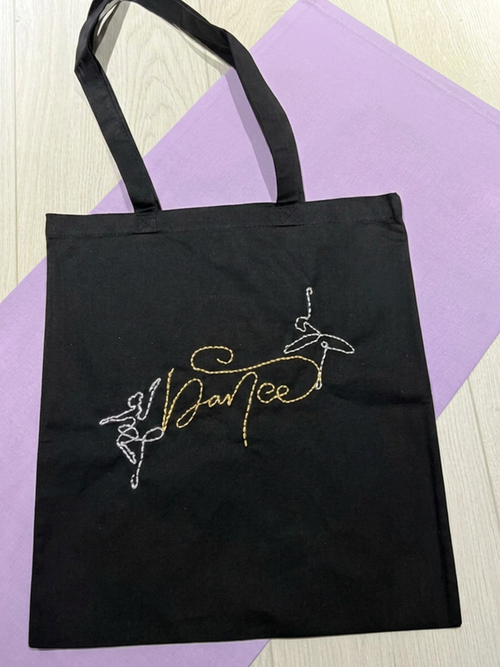 Handgestickte Dance Tote Bag