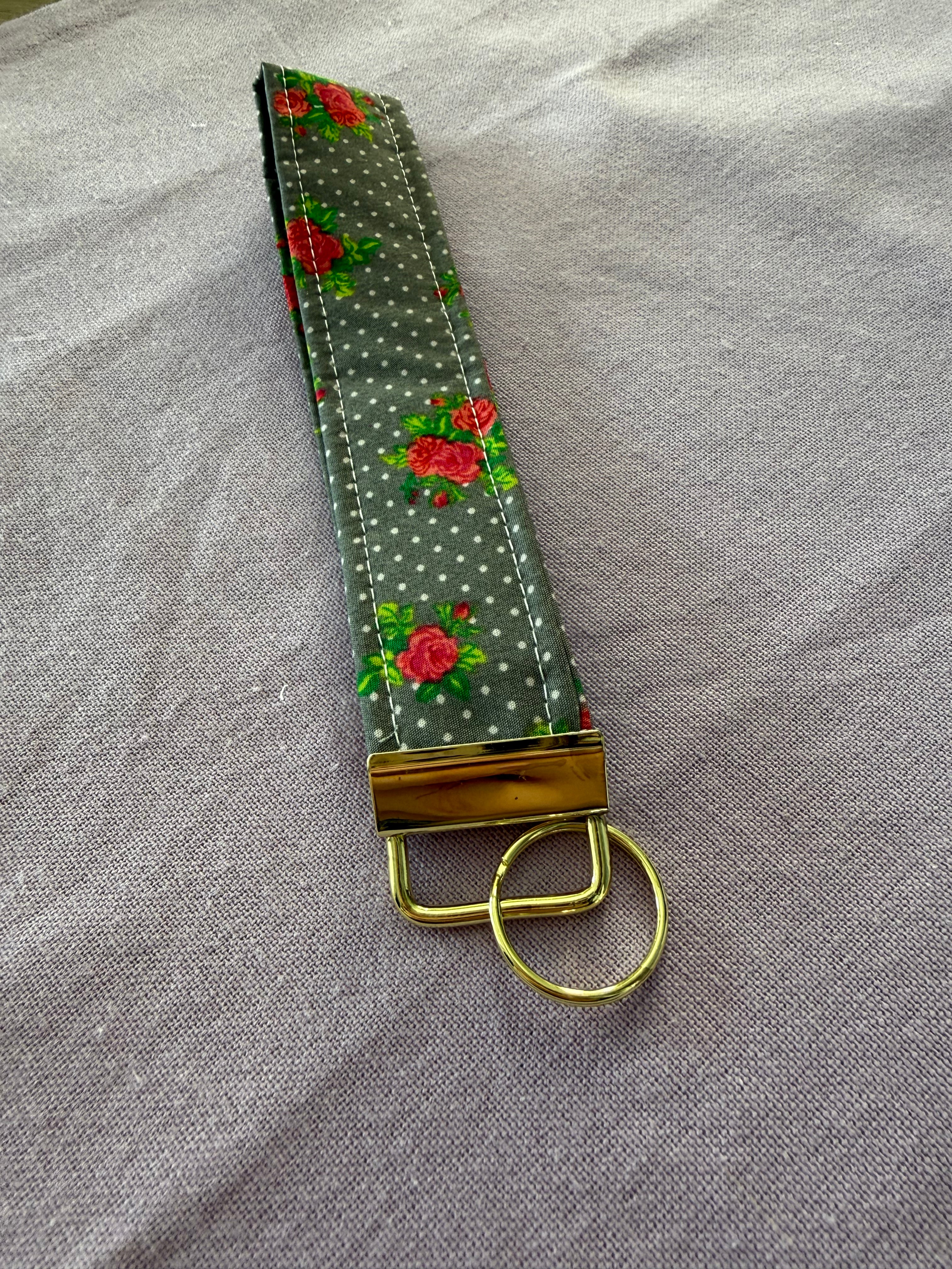 Wristlet Schlüsselanhänger "Midnight rose"