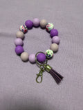 Purple Konfetti Bubbel Anhänger mit Fransen